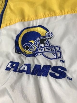 Vintage Los Angeles Rams Windbreaker Jacket XL 80s 90s NFL Apex One 2