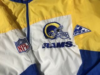 Vintage Los Angeles Rams Windbreaker Jacket XL 80s 90s NFL Apex One 4