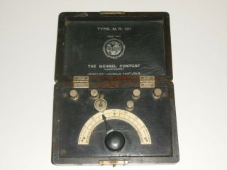 Vintage 1922 Mengel M.  R.  101 Antique Crystal Radio Receiver