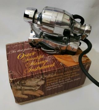 Vintage Oster Scientific Model M - 1 Hand Held Massager Instrument And Orginal Box