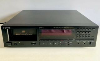 Vintage Sony Cdp - C910 Cd Changer 10 Disc Cartridge