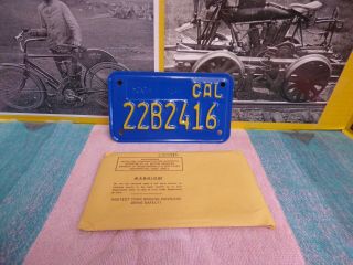 California Vintage Motorcycle License Plate Nos Honda Suzuki Cb Ct Sl Z Ts Gt Kz