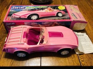Mattel Barbie Dream Vette Corvette Sports Car Vehicle W/box Vintage 1982