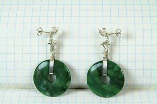 Linda Hesh ' s Riding High sterling silver and Agate earrings - Artist made & 4