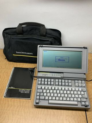 Vintage Travelmate Lt220 Texas Instruments Travel Laptop Terminal 1990