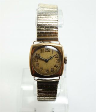 Vintage Avia Watch Co 14k Yellow Gold 15 Jewel Wristwatch