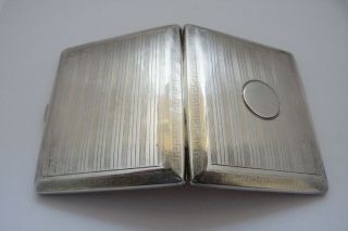 1925 - DUDLEY RUSSELL HOWITT - SOLID SILVER - CIGARETTE CASE - 91.  5 grams 3