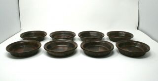 Vintage Iron Mountain Pottery Roan 5 1/4 " Fruit Berry Bowls - Set Of 8