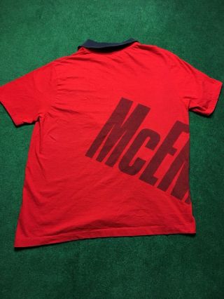 Vintage 80 ' s Nike John Mcenroe Blue checkered Tag polo tennis T shirt S/m Rare 7