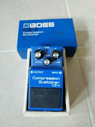 Vintage Boss Cs - 2 Compressor Guitar Effect Pedal -