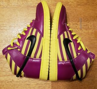 Vintage - Custom - Nike Id Dunk High 2011 Size 10 Mens - Magenta And Yellow
