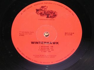 WINTERHAWK Electric Warriors LP Vtg 70 ' s American Indian Rock Mother Earth RARE 4