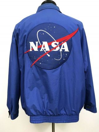 Vintage Nasa Kennedy Space Jacket Challenger Mission Patches Men 