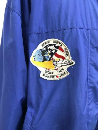 Vintage NASA Kennedy Space Jacket Challenger Mission Patches Men ' s XXL Full Zip 4