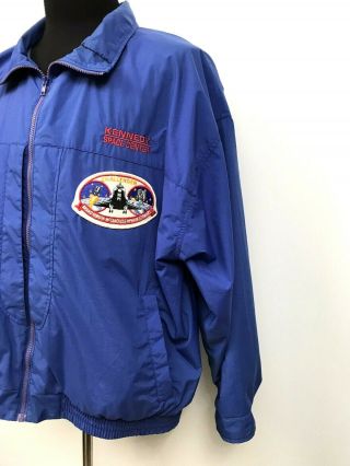 Vintage NASA Kennedy Space Jacket Challenger Mission Patches Men ' s XXL Full Zip 6