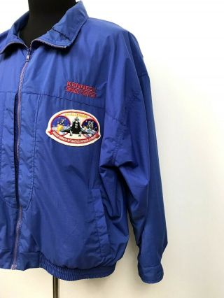 Vintage NASA Kennedy Space Jacket Challenger Mission Patches Men ' s XXL Full Zip 7