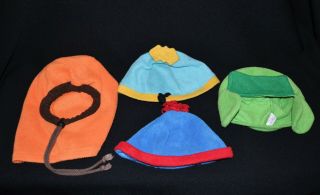 South Park Fleece Hats Set Comedy Central Vintage 1999 Rare