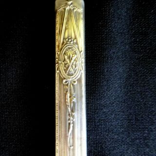 Antique Silver Pencil Chatelaine French Art Nouveau Pendant Napoleon III Vintage 8