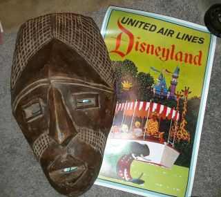 Disneyland Jungle Cruise Vintage Rare Large African Tribal Mask Prop