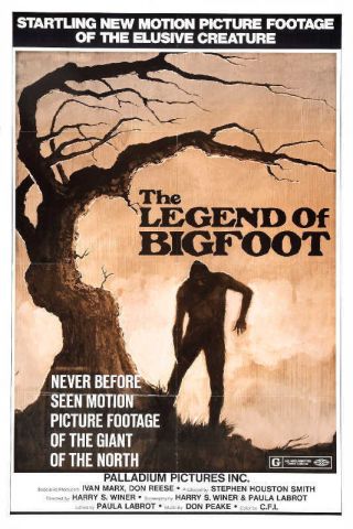 1976 The Legend Of Bigfoot Vintage Movie Poster Print 54x36 Big 9 Mil Paper