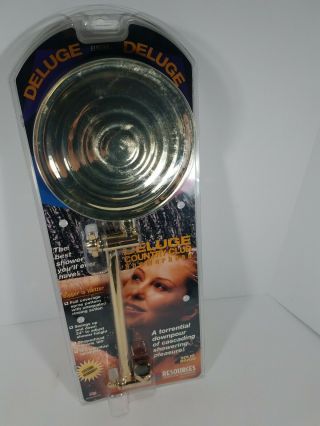Vintage Brass Deluge Europa Country Club Shower Head Dl - 951ch Torrential