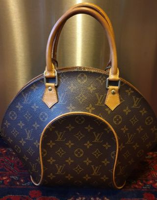 Vtg.  Authentic Louis Vuitton Ellipse Gm Hand - Width Bag 38cm Mi0062