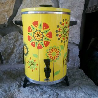 Vintage 60 - 70’s Retro Flower Hippie West Bend 30 Cup Percolating Coffee Maker