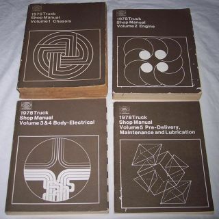 1978 Ford Truck Shop Repair Factory Manuals Vintage Set Of 4 Plus Supplement