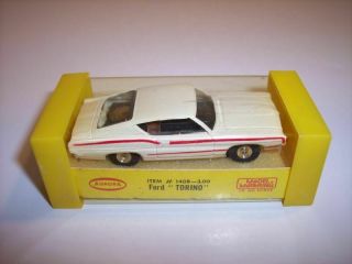 Vintage 1960s Aurora Thunderjet 1408 " White " Ford Torino T - Jet Ho Slot Car