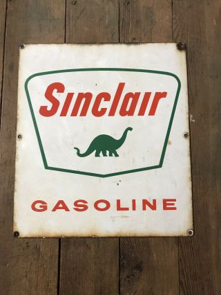 Vintage Sinclair Porcelain Sign H C Dino Standard Esso Shell Texaco Pure Mobil