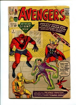 Avengers 2 Vintage Marvel Comic Key Thor Iron Man Giant Man 1st Space Phantom