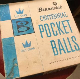 Billiard Balls,  Vintage Rounded Darts Brunswick Centennial Billiard Ball Set