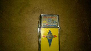 Rare Vintage Sunoco Gas Pump Table Lighter 3 1/2 "