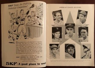 1943 MLB Baseball All - Star Game Program Shibe Park Philadelphia Rare WWII Ads 3