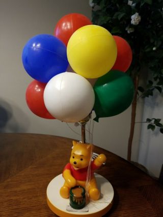 Vintage Sears Winnie The Pooh Nursery Musical Balloon Lamp W/ Box