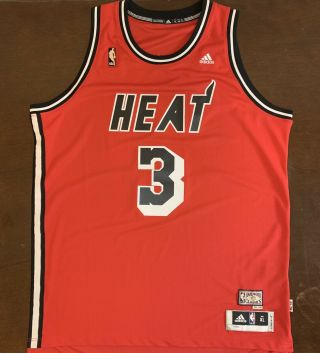 Rare Adidas Hwc Nba Miami Heat Dwayne Wade Basketball Jersey