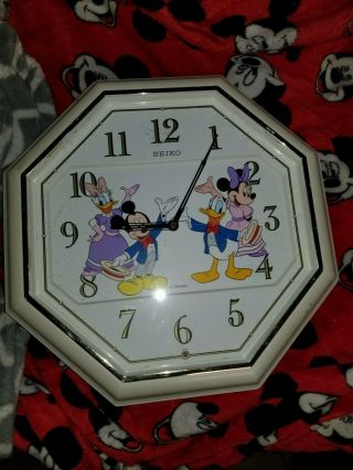 Vintage Disney Mickey & Co.  Seiko Animated Singing Character Wall Clock