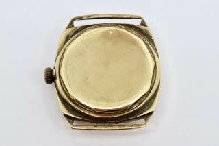A Rare Vintage C1937 J W Benson 9ct 375 Yellow Gold Borgel Case Wristwatch A/F 3