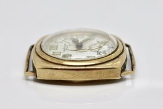 A Rare Vintage C1937 J W Benson 9ct 375 Yellow Gold Borgel Case Wristwatch A/F 4