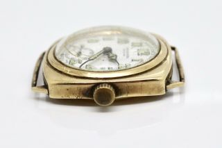 A Rare Vintage C1937 J W Benson 9ct 375 Yellow Gold Borgel Case Wristwatch A/F 5