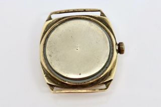 A Rare Vintage C1937 J W Benson 9ct 375 Yellow Gold Borgel Case Wristwatch A/F 8