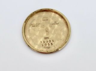 A Rare Vintage C1937 J W Benson 9ct 375 Yellow Gold Borgel Case Wristwatch A/F 9