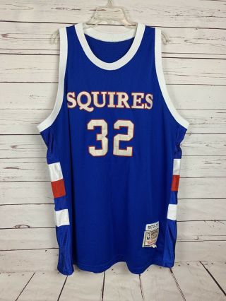 Julius Erving Jersey Sz 56 3xl Virginia Squires 1972 - 73 Mitchell & Ness Blue Vtg