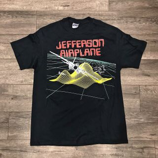 Vintage Jefferson Airplane 80s Tour Shirt Size L Single Stitch Vtg Band Rock