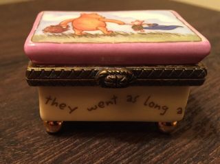 Winnie The Pooh & Piglet Trinket Box - Disney Vintage Porcelain Piece - Mcf