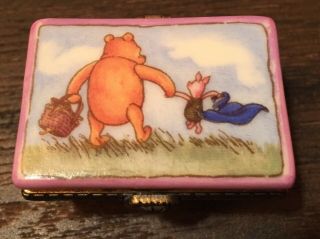 Winnie the Pooh & Piglet Trinket Box - Disney Vintage Porcelain Piece - MCF 2