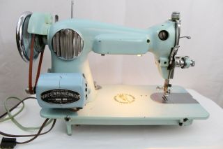 Vntg Teal Westinghouse Sewing Machine By Sewing Machine Co Model 303