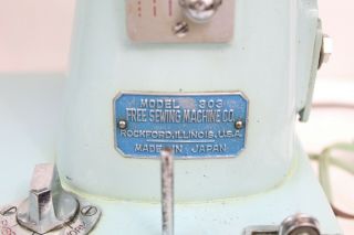 VNTG TEAL WESTINGHOUSE SEWING MACHINE BY SEWING MACHINE CO MODEL 303 5