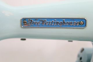 VNTG TEAL WESTINGHOUSE SEWING MACHINE BY SEWING MACHINE CO MODEL 303 6