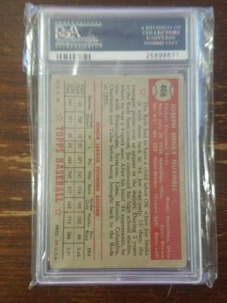 1952 Topps Joe Nuxhall ROOKIE CARD RC 406 PSA 2 GOOD Reds vintage baseball 2